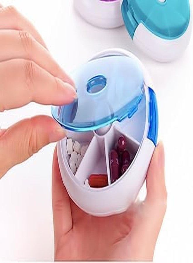 Hidak Butten Click to Open Plastic Medicine Organizer Box for Travel Outdoor Pill Organiser Tablets Box For Tablet Holder Case 7 Days Medicine Box Home Pill Container - Image 2